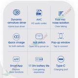  Tai nghe QCY T11, 4 micro, Bluetooth 5.0 