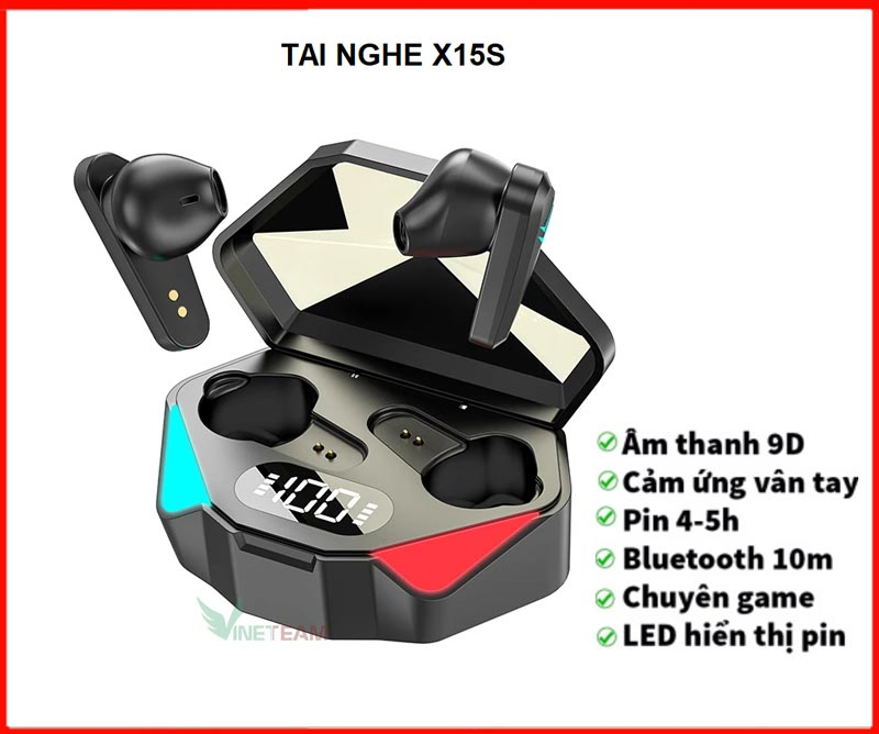 Tai Nghe Gaming Bluetooth X15S Âm Thanh HIFI