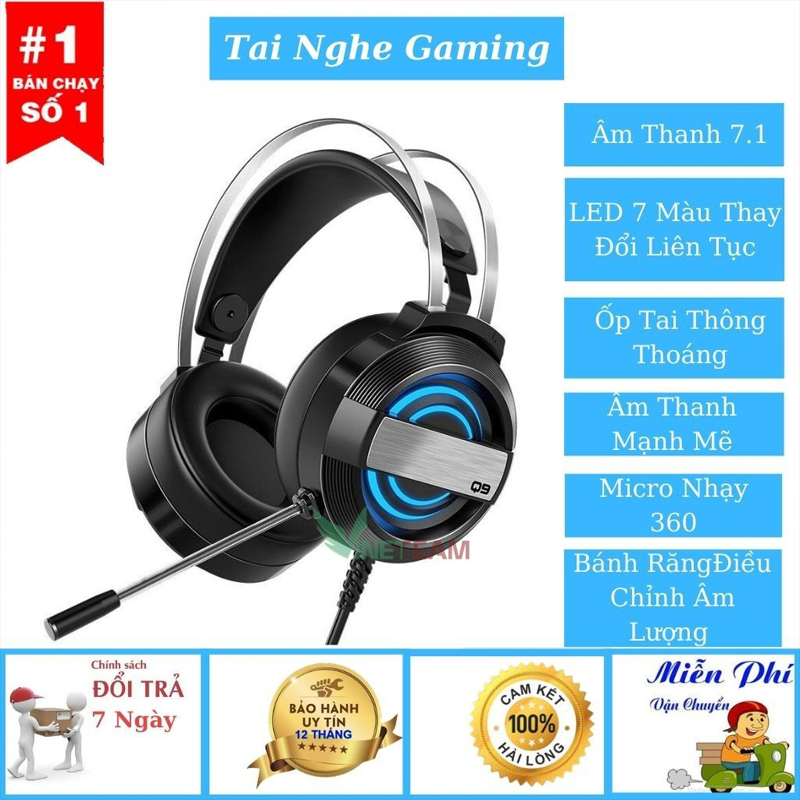Tai nghe PC Chụp tai Chuyên Game Q9