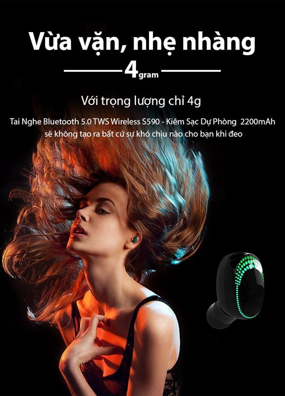 Tai Nghe Bluetooth Mini TWS S-590