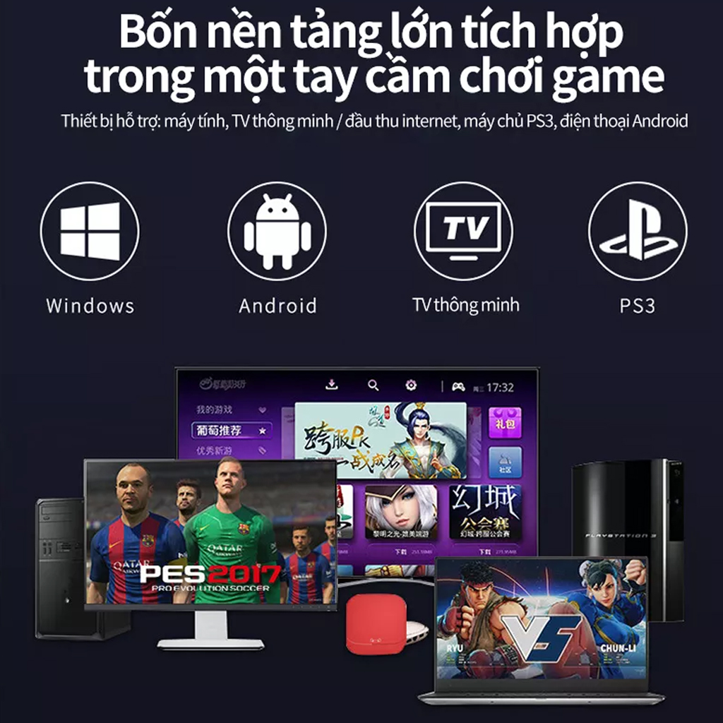 Tay Cầm Chơi Game Thông Minh Nhanh Không Có Độ Trễ 15 tay cam choi game co day 4
