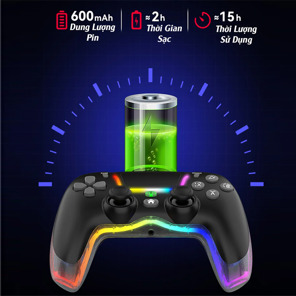 Control Joystick para PC, Steam y PS4 con Iluminación RGB - Control Joystick Para Pc Steam Ps4 RGB