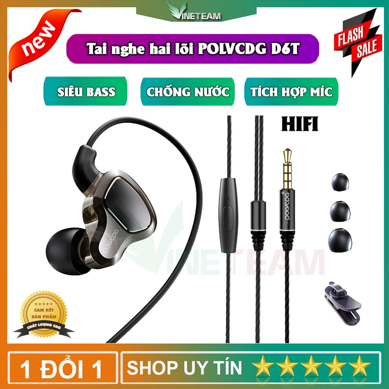 Tai Nghe Gaming POLVCDG D6T Dây Trong Suốt