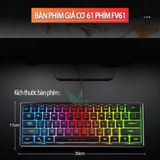  Bàn Phím Mini Chơi Game 61 Phím Nhỏ Gọn Led Rainbow Đổi Màu Với 3 Chế Độ Led -dc4445 