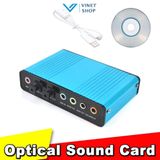  Card Âm Thanh USB 6CH + Optical Audio - Âm Thanh 5.1 Chất Lượng Cao Cho Máy Tính & Laptop 