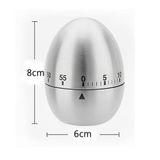  Đồng hồ hẹn giờ làm bài tập, nấu ăn hình quả trứng chất liệu inox -dc4678 