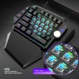 Bàn Phím Cơ 1 tay ZIYOULANG K5 39 Phím Blue Switch RGB Chơi Game Pubg Mobile, Rules, Free Fire 