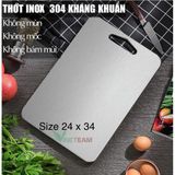  Thớt Inox 304 Kháng Khuẩn, Vệ Sinh Dễ Dàng, Rã Đông Nhanh, Chống Ẩm Mốc , Không Xước Dăm, Không Mùn Gỗ -dc4282 