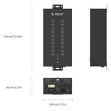  Bộ chia USB HUB Orico 20 cổng USB 2.0 IH20P-BK  làm phone farm ,sạc điện thoại ...  - Hàng Chính Hãng -dc4971 
