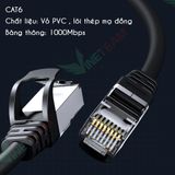 Cáp Mạng LAN Đúc Sẵn Cat6 Vỏ PVC ✔ Lõi thép mạ đồng ✔ UTP 1000Mbps 
