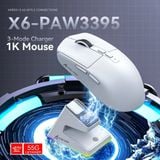  Attack Shark X6 - Chuột Gaming Bluetooth PAW3395, Dock Sạc RGB Không Dây, Siêu Nhẹ - dc5204 