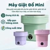 Máy Giặt Mini Gấp Gọn 6L - Tự Vắt Khô, Khử Khuẩn, Dành cho Đồ Lót/Tất Vớ/Đồ Bé - dc5235 