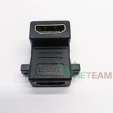  ĐẦU NỐI HDMI 2 ĐẦU ÂM 90 ĐỘ đổi góc chữ L loại có tai -DC770 