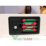 Đồng Hồ Gỗ Led Để Bàn Hình Chữ Nhật cảm ứng rung  vỗ tay  nhẹ vào đồng hồ để kích hoạt màn hình LED 