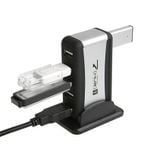  Hub chia cổng USB 7 port có đèn led (Đen phối bạc)- DC2264 