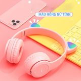  Tai nghe Bluetooth P47M , MZ47 ✔Tai nghe gắn tai mèo dễ thương✔ Phát sáng đèn đầy màu sắc ✔Tai nghe LED có thể gập lại 