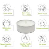  Nến tealight 100 viên cháy 1-4h không mùi không khói dùng trong nhà hàng, khách sạn, nhà hàng, spa, đốt để xông tinh dầu 