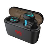  Tai Nghe Bluetooth Không Dây HBQ-Q32 có đèn led - Chống Nước IPX5 - Nghe 60h - Tích Hợp Micro - Tự Động Kết Nối -dc3680 