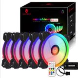  Bộ quạt tản nhiệt coolmoonled RGB 16 triệu màu ( bộ 5 fan+hub+remote) DC3387 