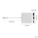  Type C 4K hỗ trợ USB 3.0 3 trong 1 sang Bộ chuyển đổi Hdmi/ Cáp sạc/ Bộ chuyển đổi Usb-C 3.1 -DC4659 