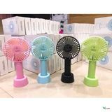  Quạt mini cầm tay Cao cấp KÈM PIN+DÂY CẦM+ĐẾ CẮM để bàn -dc2878 