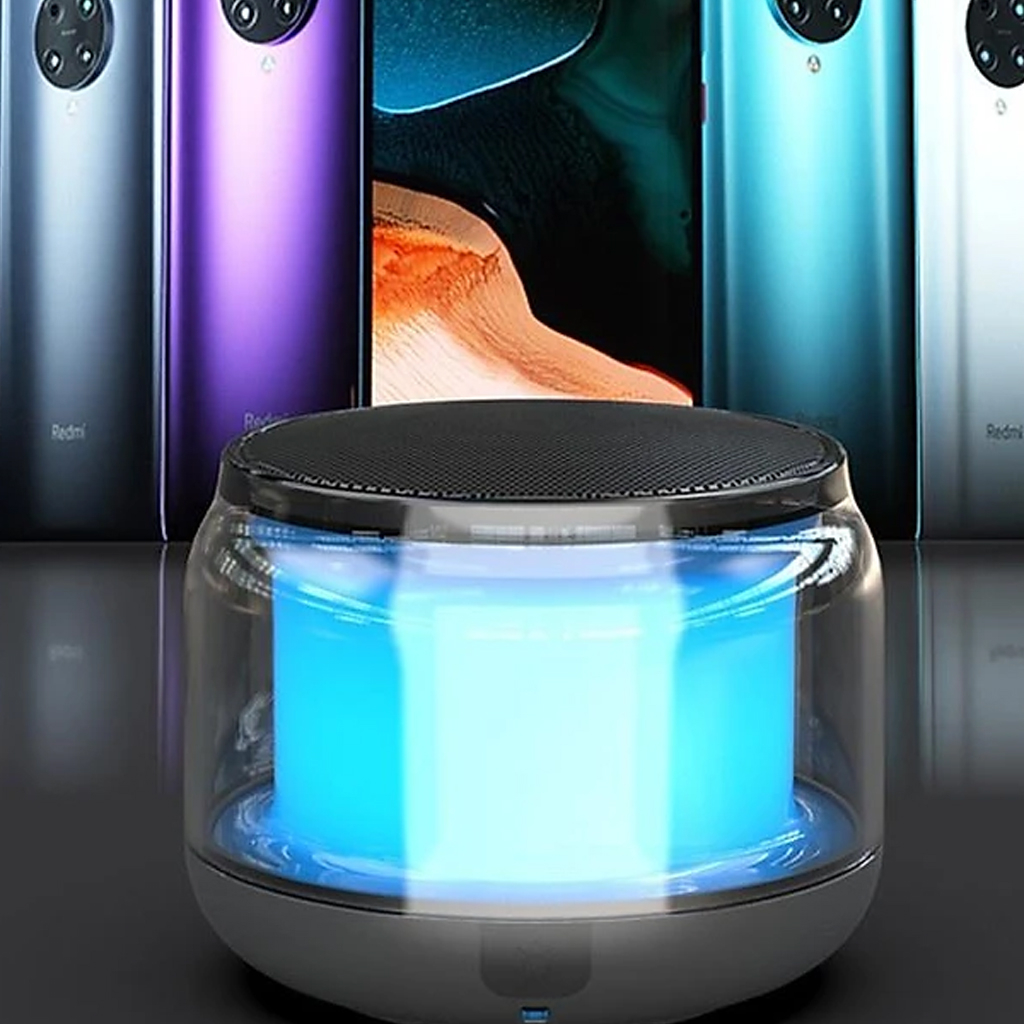 Mini Altavoz Bluetooth con Luces LED RGB - Mini Parlante Luces LED Bluetooth