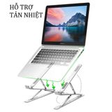  Giá đỡ laptop nhôm thiết kế thông minh 2 tầng điều chỉnh độ cao, gấp gọn ,nâng tản nhiệt laptop N8 