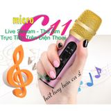  Micro Live Stream Thu Âm C11 Cao cấp, Micro Thu Âm, Hát Live Stream,Karaoke Online, Tặng Tai Nghe 