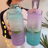  Bình nước 2 lít , bình đựng nước nhựa 2L có ống hút, vạch chia nhắc giờ dành cho người chơi thể thao -dc4802 