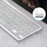  Bàn Phím Mini Yindiao KB-1 Pin Sạc Kết Nối Bluetooth USB 2.4 Dùng Cho Smartphone Máy Tính Laptop -dc4748 