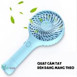  Quạt cầm tay Mini 4 Cánh Pin Sạc , 3 tốc độ gió, có đế giữ 3 chân năng động chắc chắn, nhựa ABS an toàn sức khoẻ -DC4011 