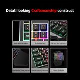  USB Wired Single Hand Gaming Keyboard Mix-color Backlit 35 Keys Keypad -dc3442 