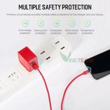  Combo Củ Sạc Rock 2 USB + Cáp Dù PVC Lightning 8 Pin Dài 1M -dc3254 