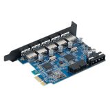  Card chuyển đổi Pcie to usb 3 0 7 Port USB 3.0 cho máy tính bàn ORICO PVU3502I DC689 