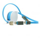 Dây sạc rút điện thoại đa năng 2 trong 1 cổng iphon và micro android 