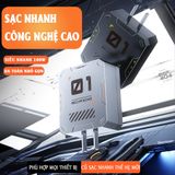  Dock Sạc & Dây Cáp 3 Trong 1 - Sạc Nhanh 100W 6A, Tương Thích iOS/Type C/Micro 