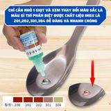  Dung dịch thử inox 201, 304, 202, 301 chính xác nhanh chóng, giúp kiểm tra  thử inox  tiện lợi dễ dàng 