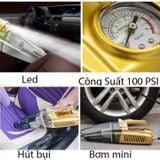  Máy hút bụi xe hơi ô tô cầm tay 4 trong 1 - Máy hút bụi cầm tay xe hơi kiêm bơm lốp đèn pin và áp suất 