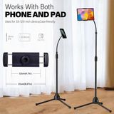  Giá đỡ điện thoại máy tính bảng 3 chân xoay 360 độ tripod livestream dài 110-175cm Có Thể Điều Chỉnh 