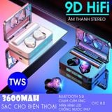 Tai nghe Bluetooth không dây TWS XS Plus v5.0  chống nước Ipx7 Âm thanh 9d Chống ồn cao cấp Pin trâu 3600mah 