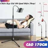  Giá đỡ điện thoại máy tính bảng 3 chân xoay 360 độ tripod livestream dài 110-175cm Có Thể Điều Chỉnh 
