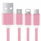  Dây sạc bọc dù 3 đầu đa năng DC1058 -dc1058 