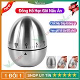  Đồng hồ hẹn giờ làm bài tập, nấu ăn hình quả trứng chất liệu inox -dc4678 