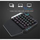  Bàn phím cơ 1 tay Technology K109 LED RGB swith blue chuyên game Pubg -DC3708 