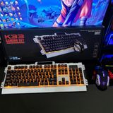  FREESHIP TỪ 99K_Bộ Bàn Phím Giả Cơ Và Chuột Chuyên Game K33 Led Tặng Lót Chuột -dc3445 