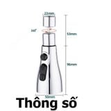  Đầu nối vòi rửa chén bát đa năng chống bắn xả 3 chế độ tiện lợi xoay 360 độ 