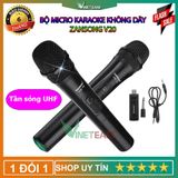  Bộ 2 micro karaoke không dây ZANSONG V20 sóng UHF cho DÙNG CHO ÂM LY, DÀN ÂM THANH VÀ CÁC LOẠI LOA KÉO -dc4473 