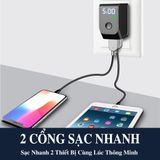  Cốc sạc nhanh 2 cổng USB 2.4A tự ngắt điện thông minh 