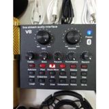  Combo bộ Mic/Micro Thu Âm Hát Karaoke,Livestream online cực hay( Trọn Bộ Souncard V8/Bm900 ) 