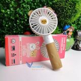  Quạt tích điện-Quạt mini Cầm Tay TAI GẤU cực đẹp - tiện lợi - đi học/đi làm/đi dạo phố có 3 chế độ gió pin khủng -dc3610 